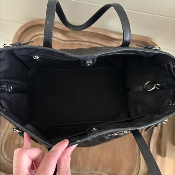 AUTHENTIC CHRISTIAN DIOR QUILTED CANNAGE CANVAS MEDIUM PANAREA TOTE - Picture 3 of 16